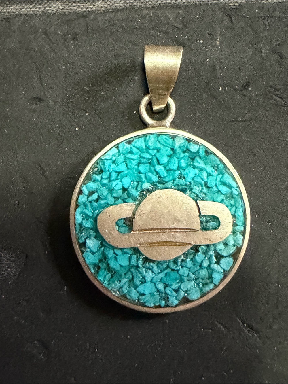 Sterling silver Turquoise Planet Pendant Necklace